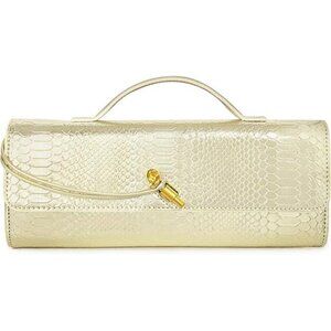 Woven Purse for Women Golden Croco